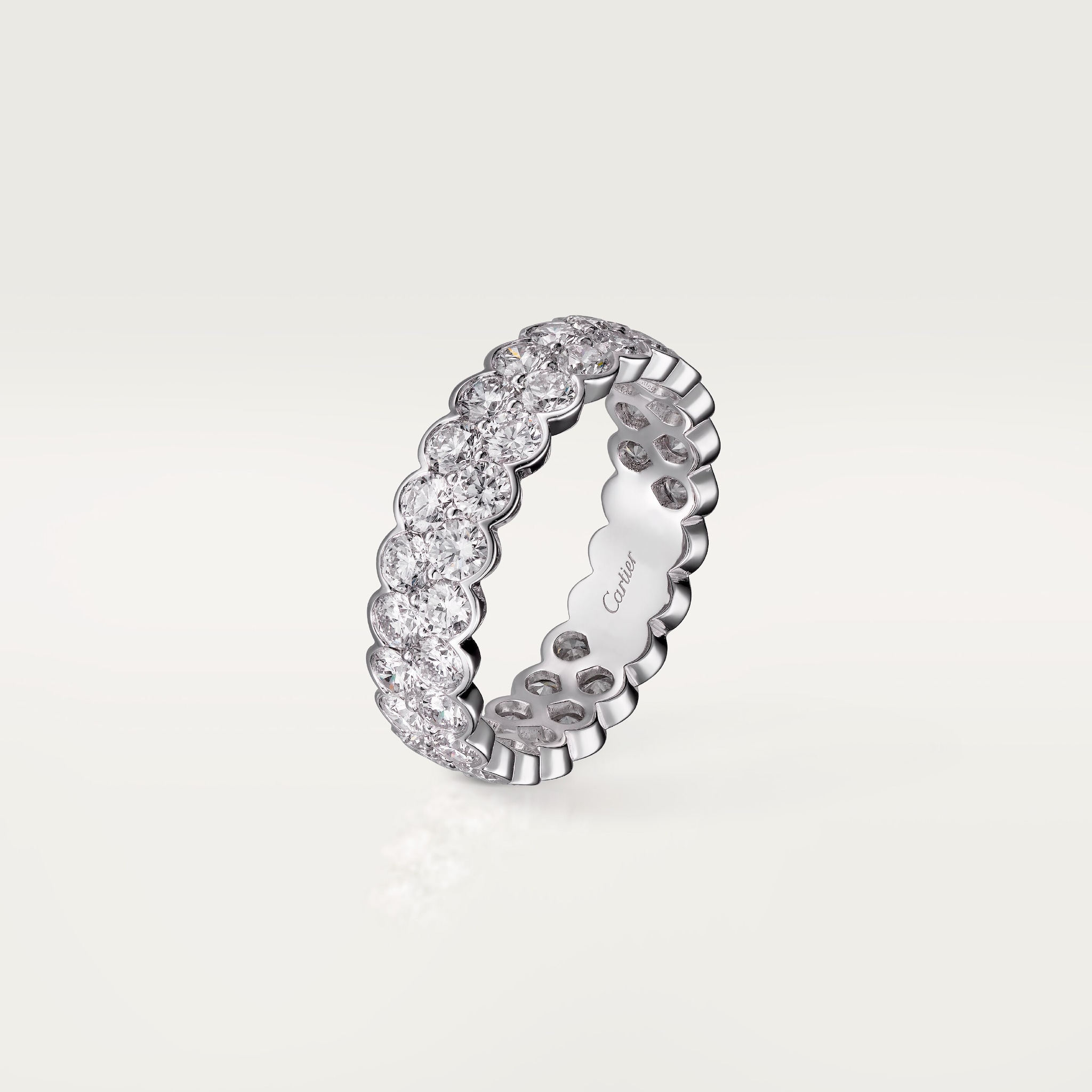 Broderie de Cartier wedding band, double row, diamonds
