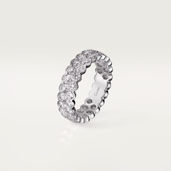 Broderie de Cartier wedding band, double row, diamonds Broderie de Cartier wedding band, double row, diamonds