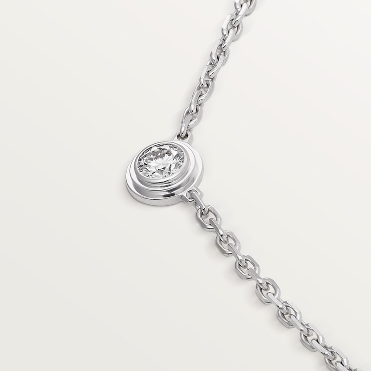 CRB7224515 - Diamants Légers necklace XS - White gold, diamond CRB7224515 - Diamants Légers necklace XS - White gold, diamond