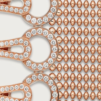 Agrafe bracelet, medium model, half-paved Agrafe bracelet, medium model, half-paved