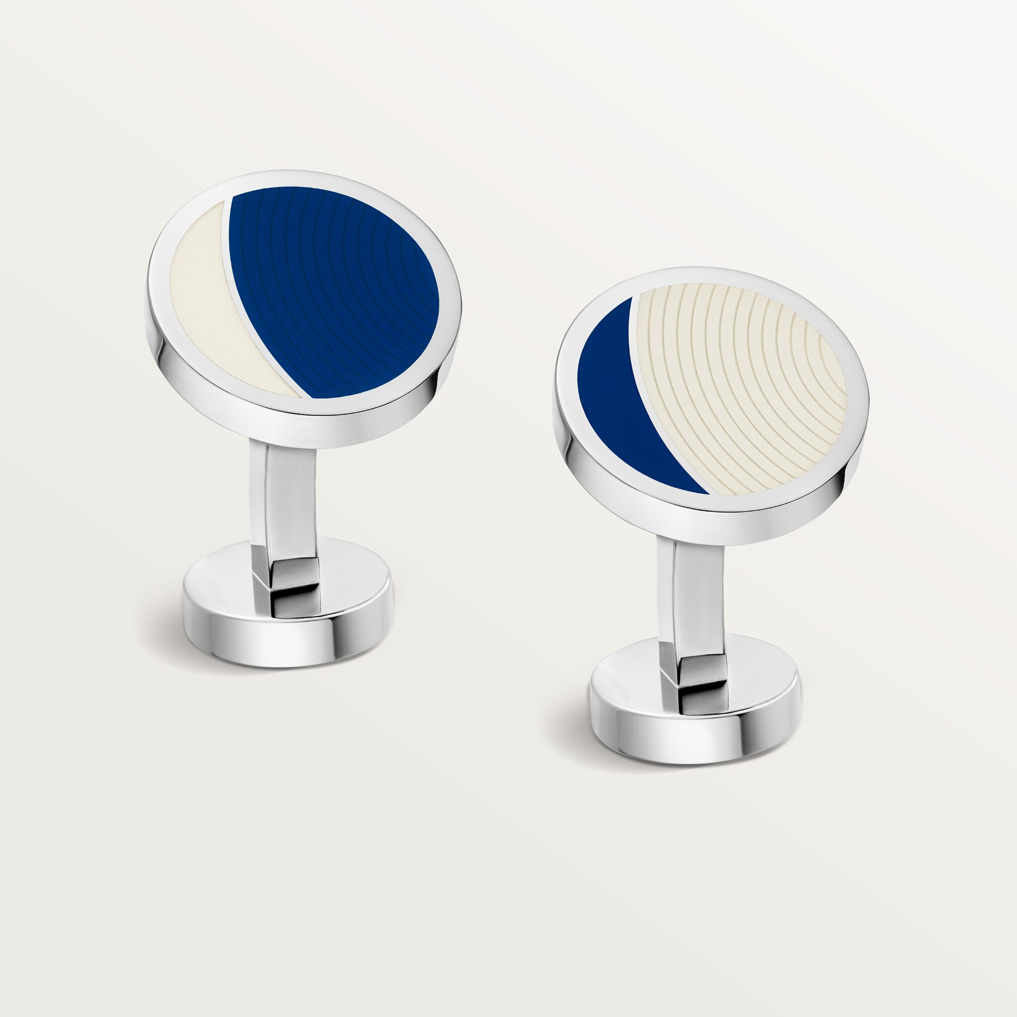 Cufflinks with moon phase motif