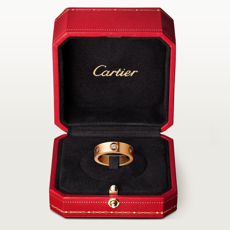 Cartier love wedding band pink gold hotsell