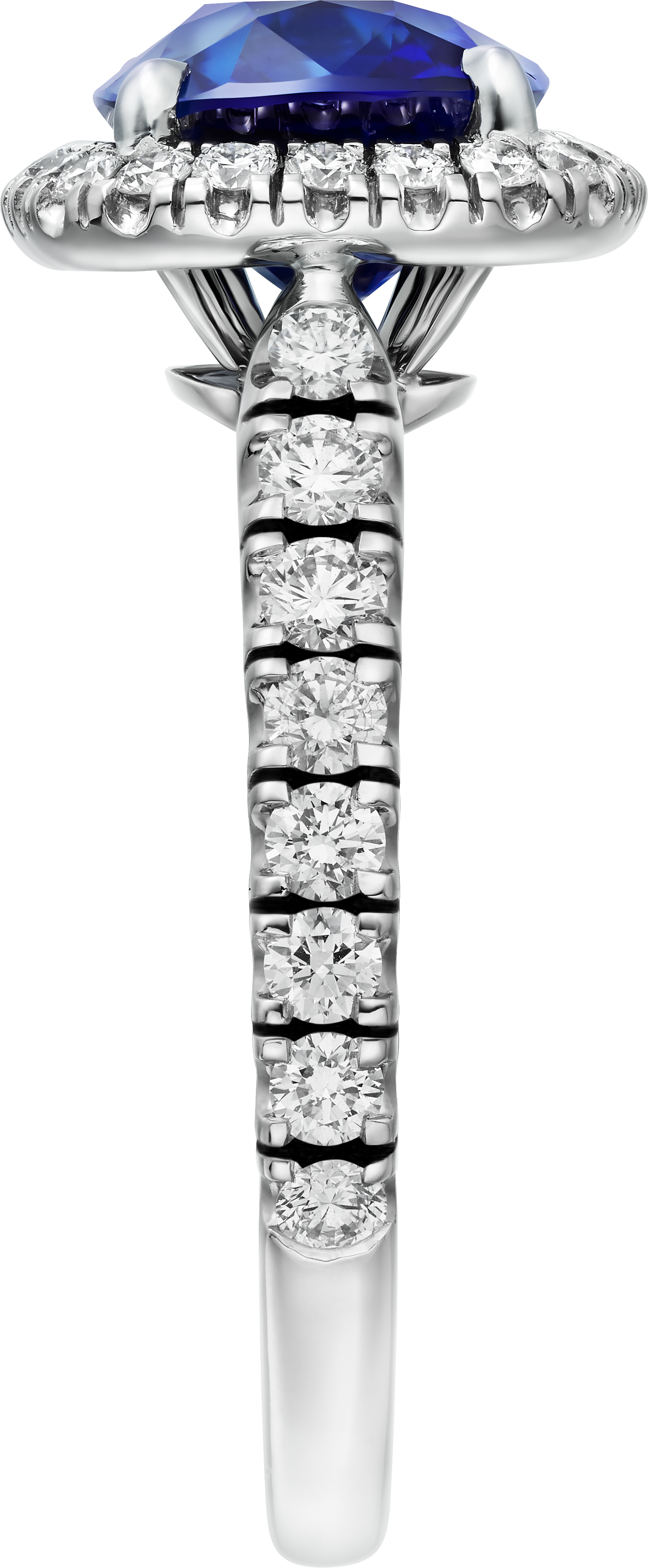 Cartier Destin&eacute;e solitaire, cushion-cut sapphire, paved , image 5