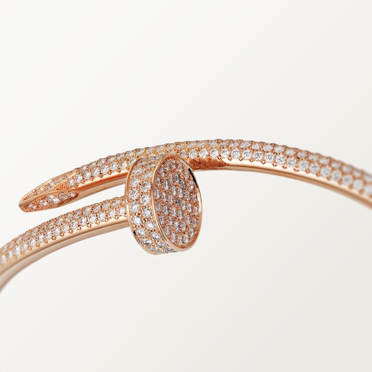 Cartier diamond bracelet rose gold hotsell