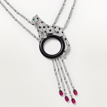 Panthère de Cartier necklace, rubellite, paved  Panthère de Cartier necklace, rubellite, paved