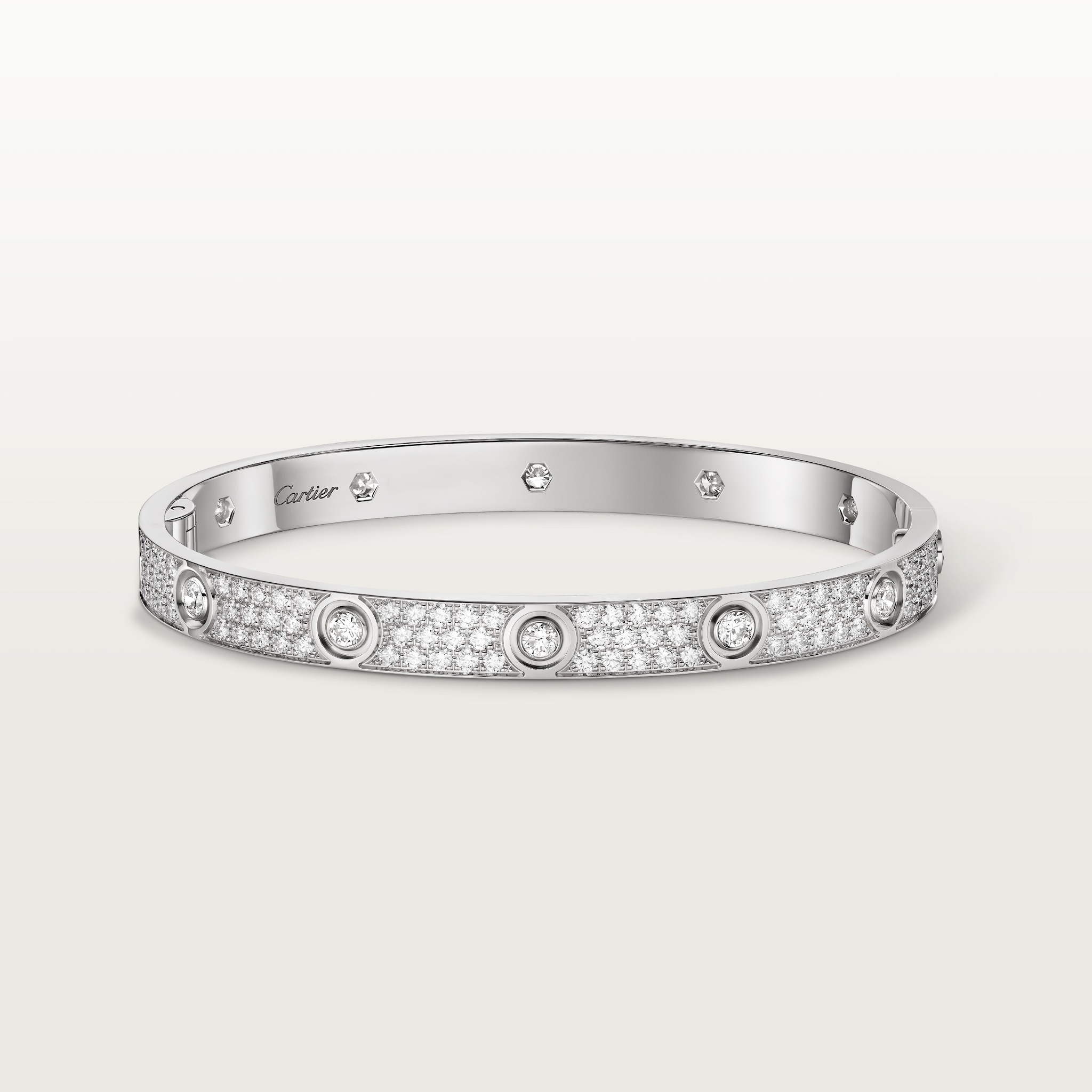 #LOVE# bracelet, classic model, paved, 10 diamonds
