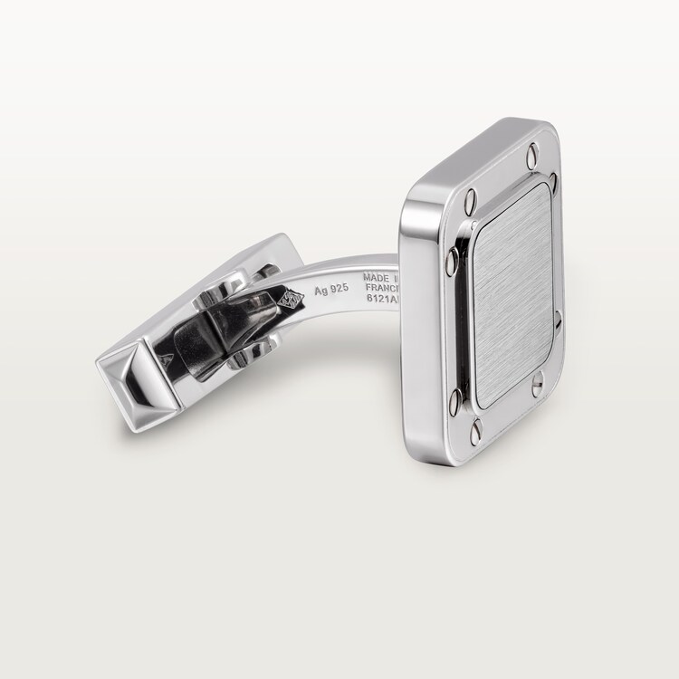 CROG000163 Santos de Cartier cufflinks Sterling silver palladium finish Cartier