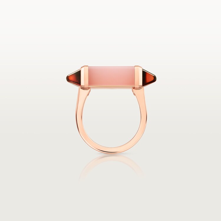 Cartier rose quartz shop ring