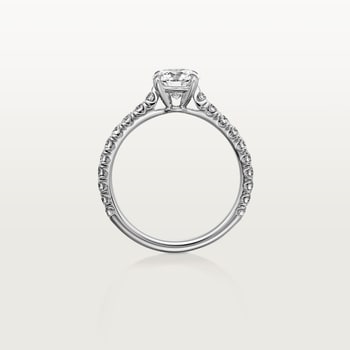 1895 solitaire, brilliant-cut diamond, paved  1895 solitaire, brilliant-cut diamond, paved