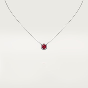 Cartier Destinée pendant, cushion-cut ruby, paved  Cartier Destinée pendant, cushion-cut ruby, paved