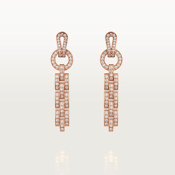 Agrafe earrings, paved Agrafe earrings, paved