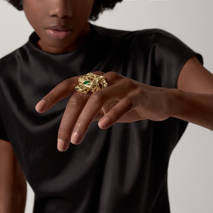 Cartier top ring lion
