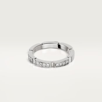 Maillon Panthère wedding band, half-paved Maillon Panthère wedding band, half-paved