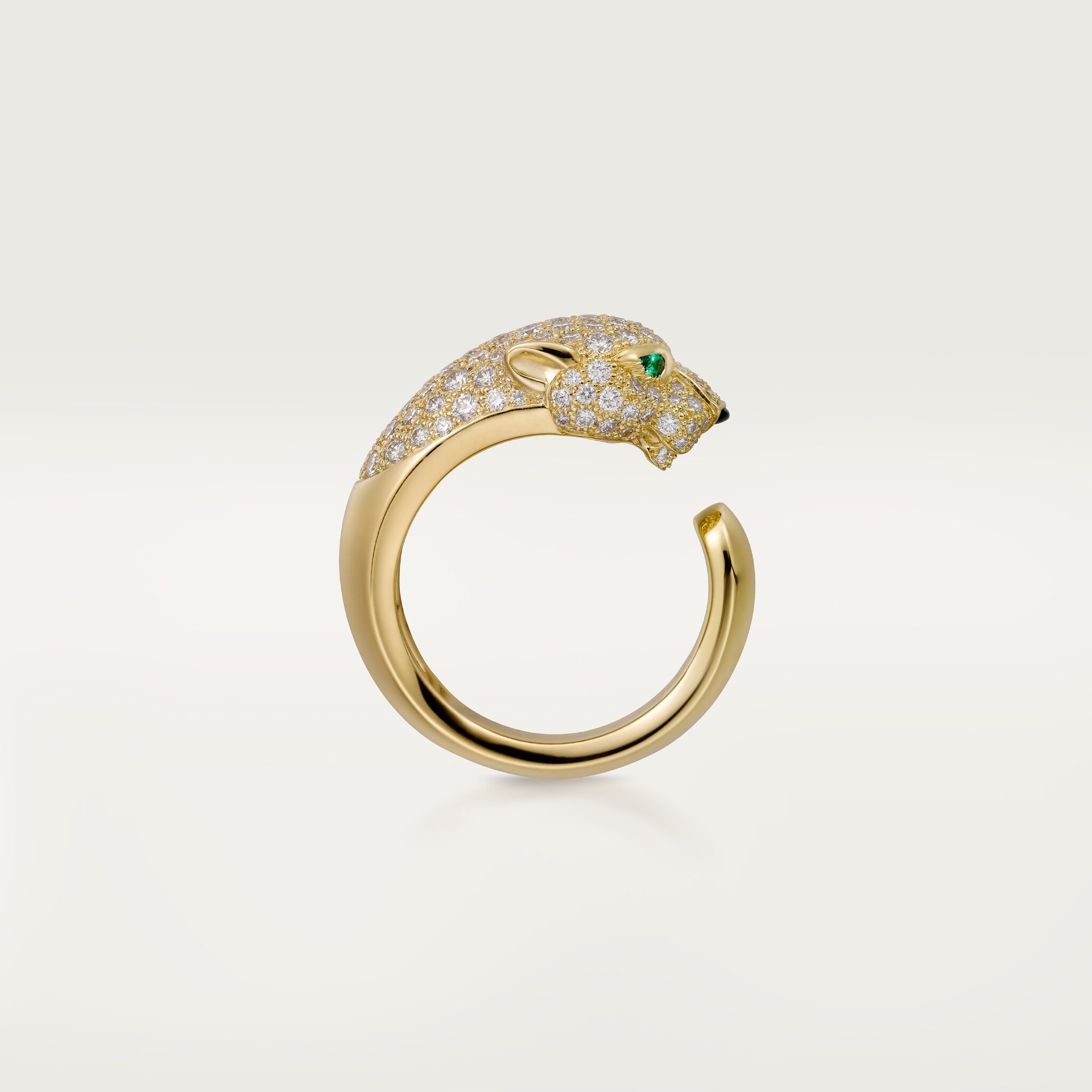 Panth&egrave;re de Cartier ring, medium model, half-paved, image 3