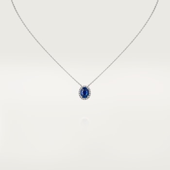 Cartier Destinée pendant, oval-cut sapphire, paved  Cartier Destinée pendant, oval-cut sapphire, paved