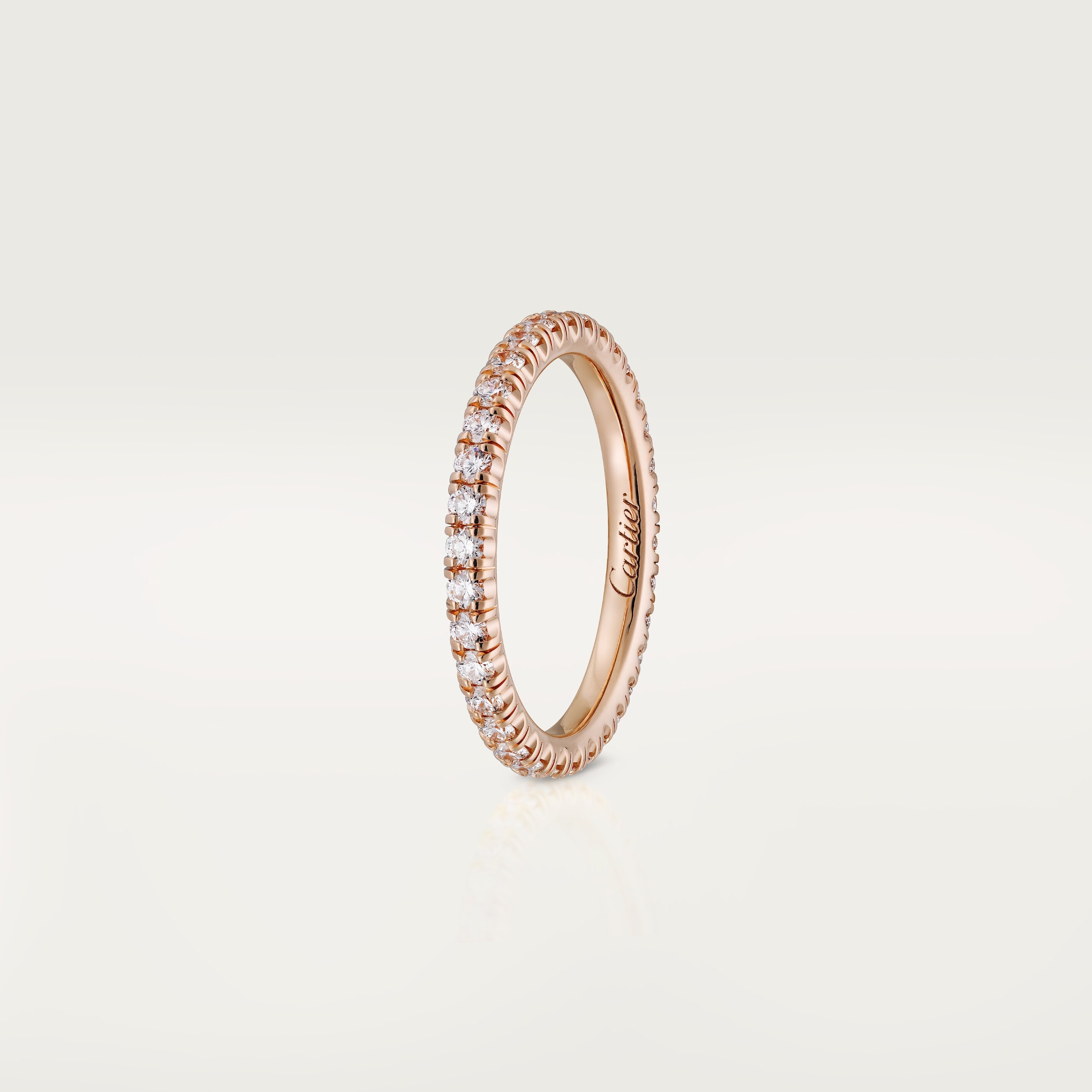 Etincelle de Cartier wedding band, 2 mm width, paved
