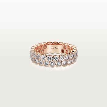 Broderie de Cartier wedding band, double row, diamonds Broderie de Cartier wedding band, double row, diamonds