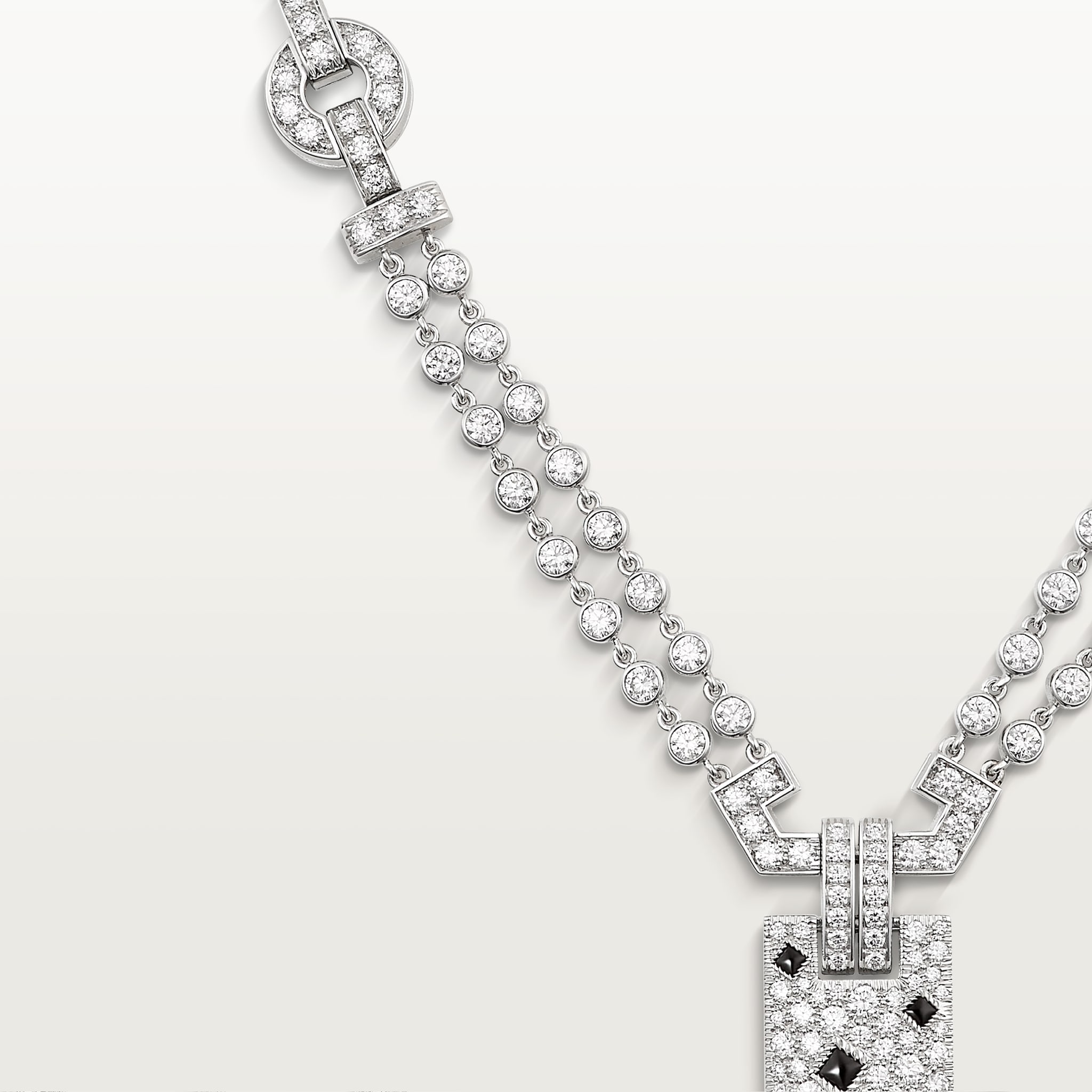 Panth&egrave;re de Cartier necklace, emerald, paved 