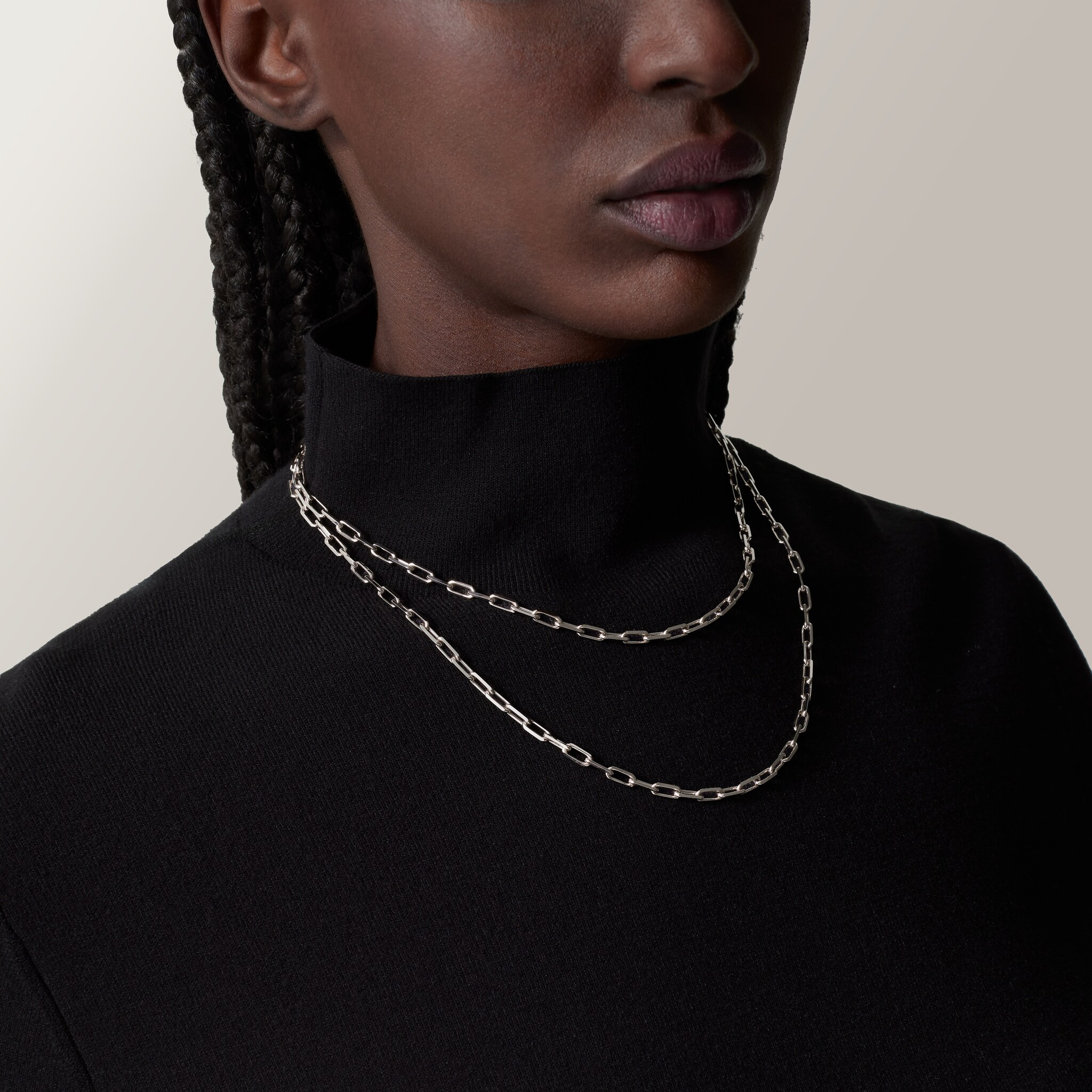 Santos de Cartier long necklace, chain, small model