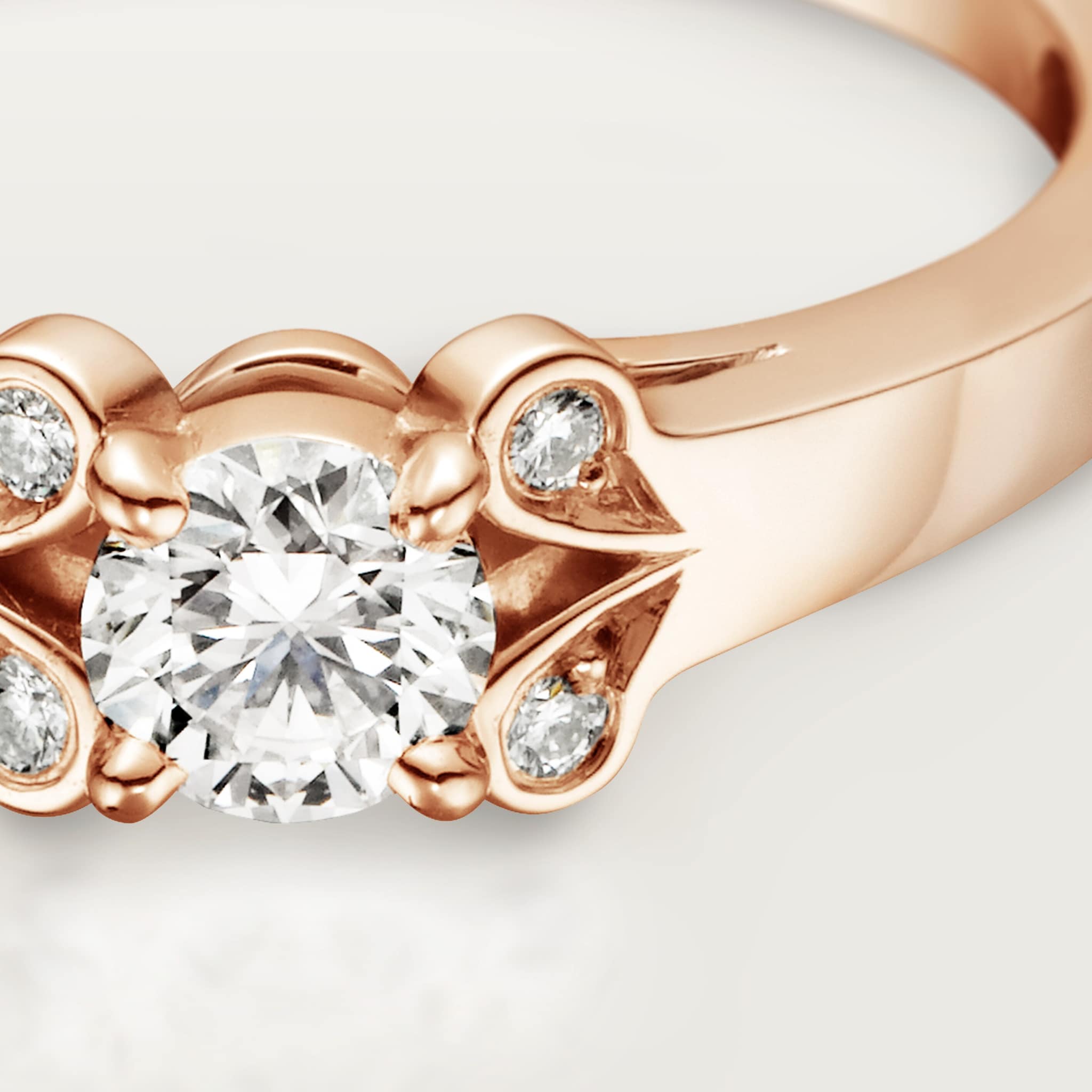 Ballerine solitaire, brilliant-cut diamond