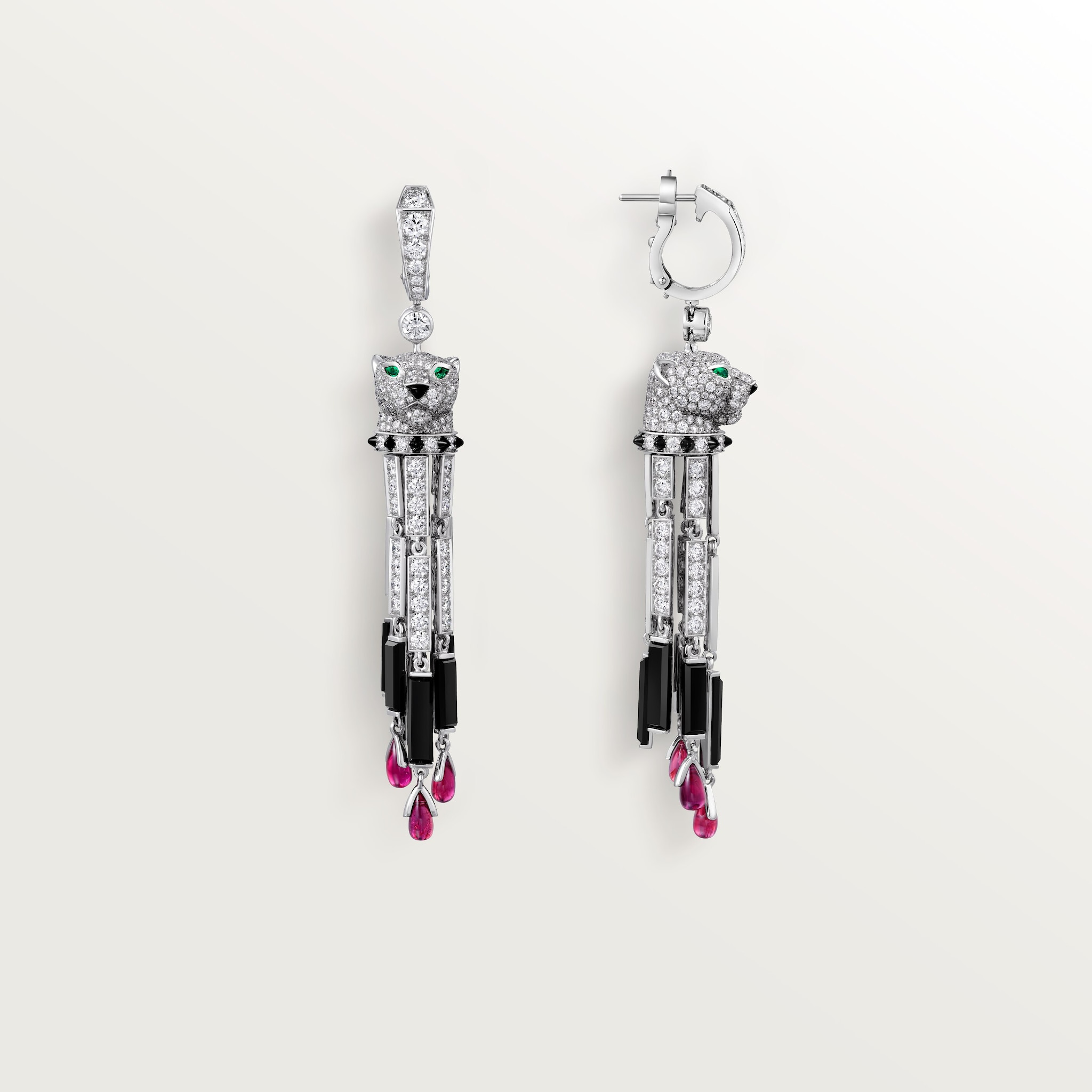 Panth&egrave;re de Cartier earrings, ruby, large model, paved 