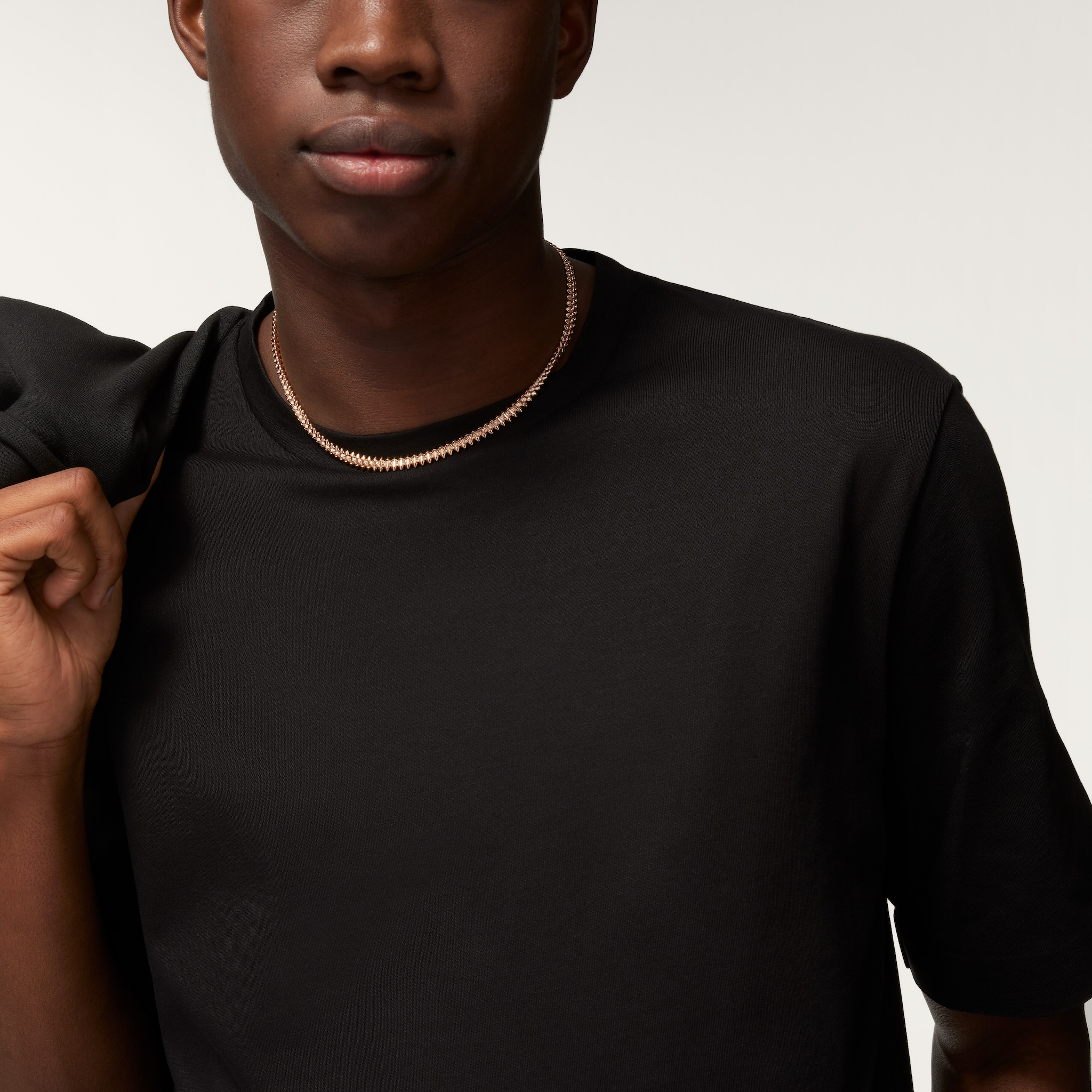 Clash de Cartier necklace, flexible, small model, paved 