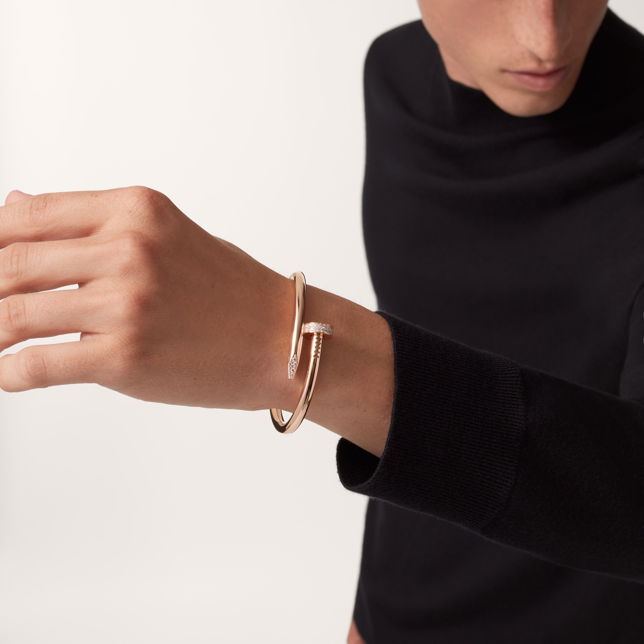 Juste un Clou bracelet, large model, diamonds