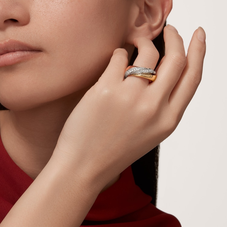 Bague cartier trinity diamants sale