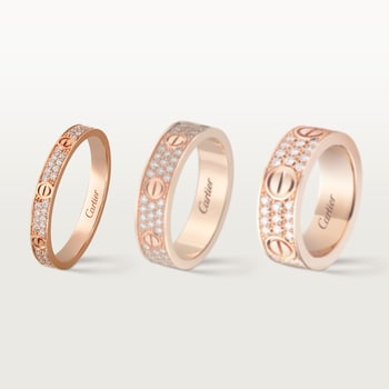 #LOVE# ring, mini model, paved #LOVE# ring, mini model, paved