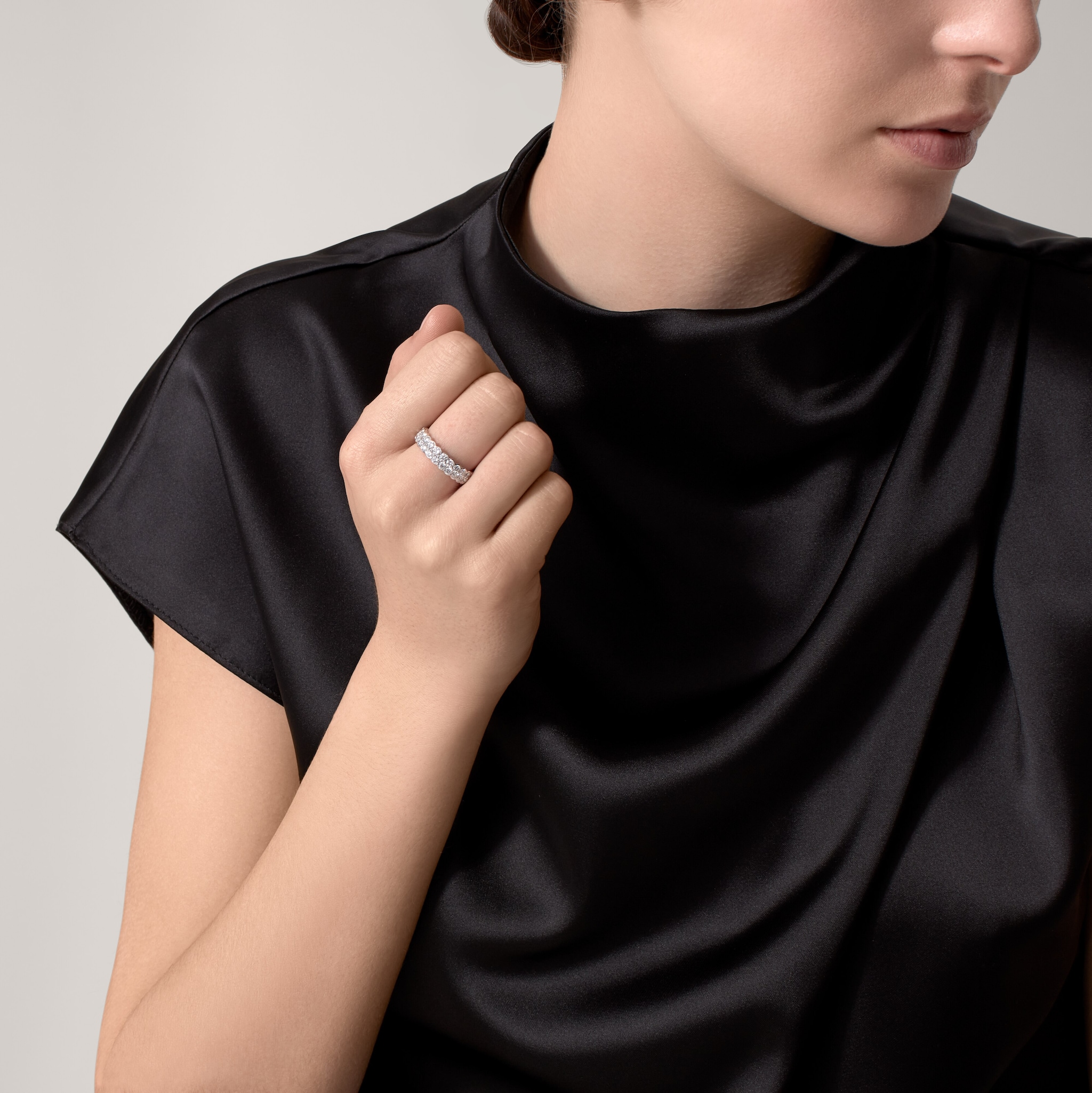 Broderie de Cartier wedding band, double row, diamonds