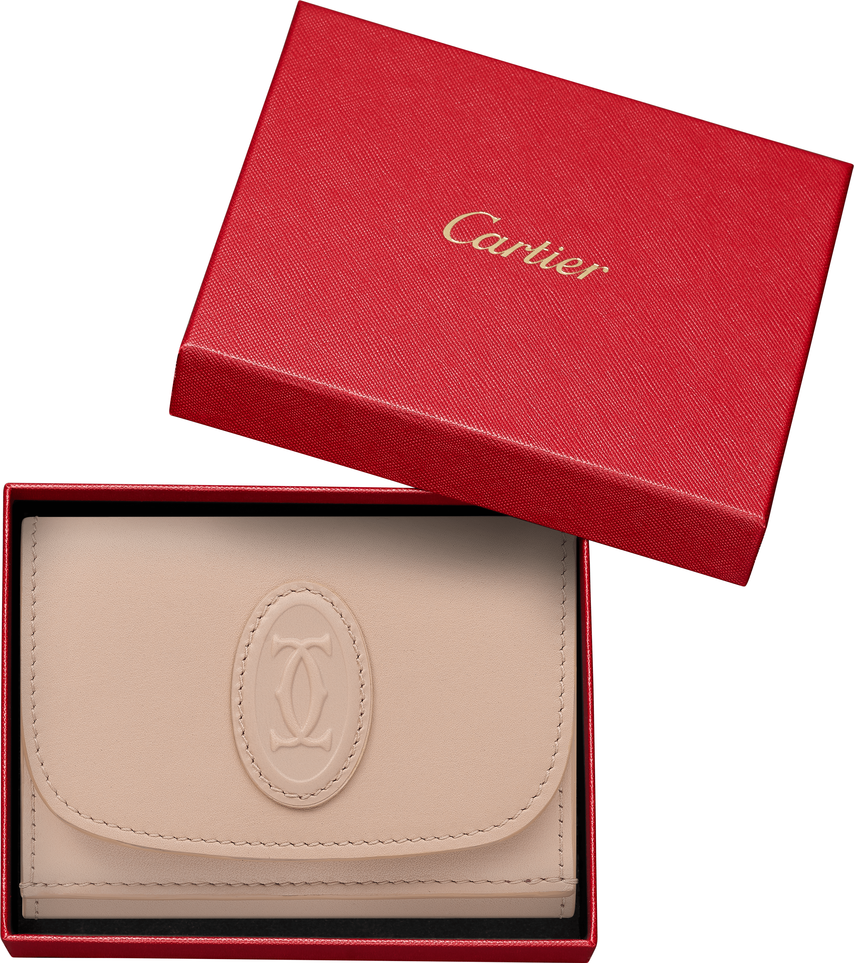 CRL3001814 Trifold Wallet, Must de Cartier Powdered beige calfskin