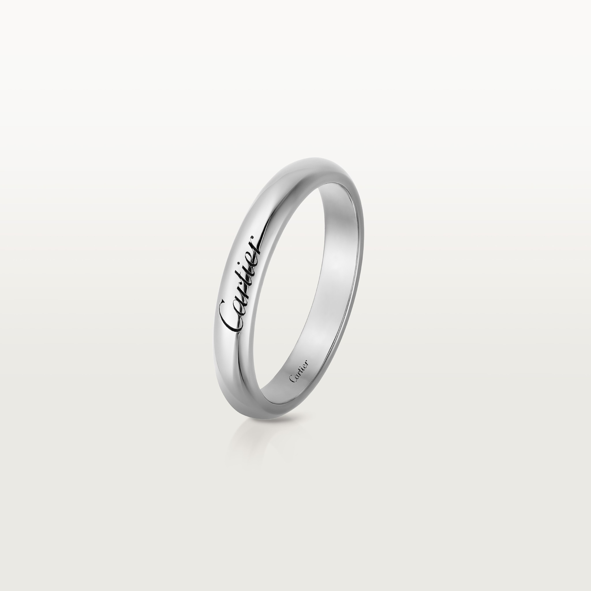 C de Cartier wedding band, 3 mm width, image 1
