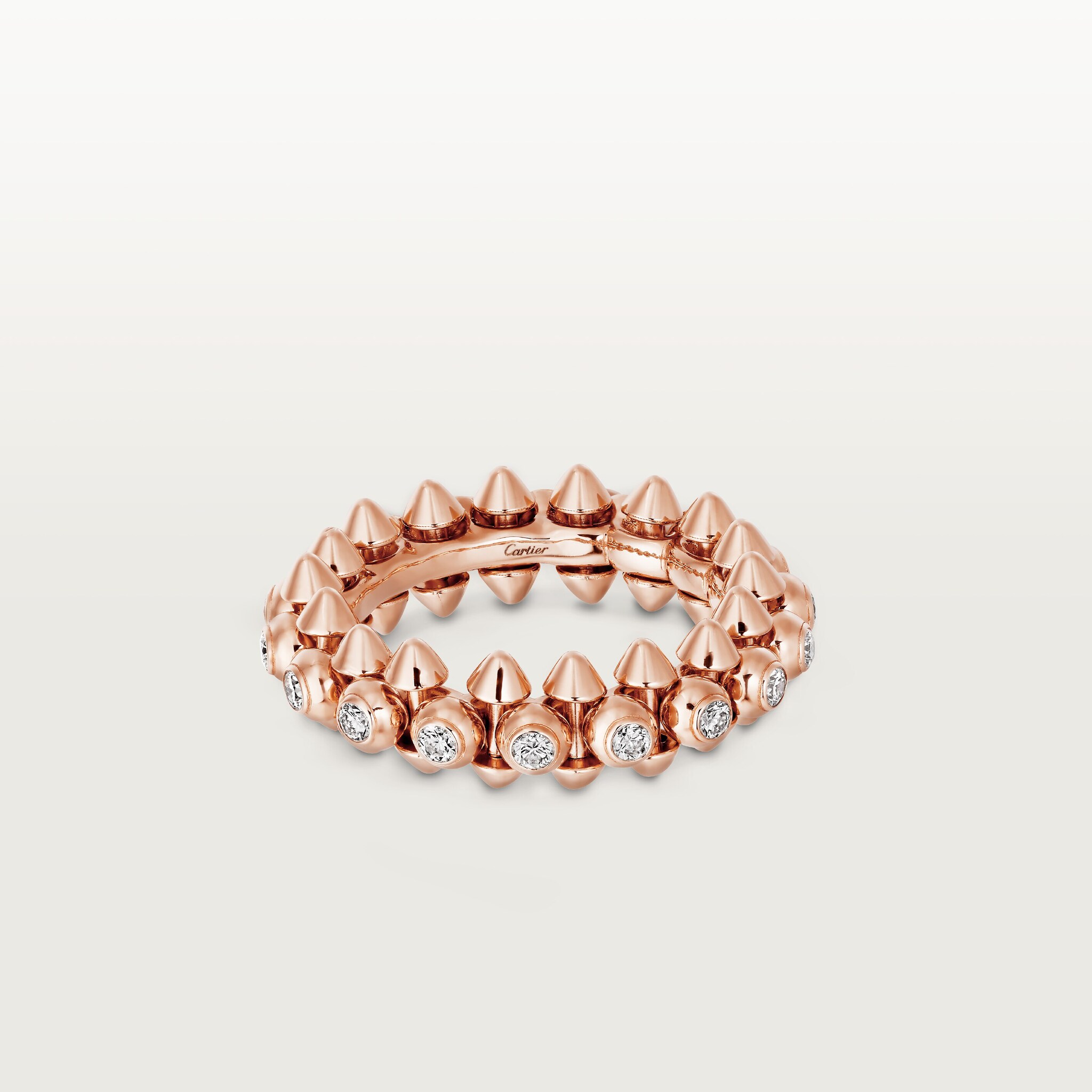 CRN4765400 Clash de Cartier ring Diamonds Pink gold, diamonds