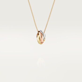 Trinity Tri Color Gold Necklaces Cartier