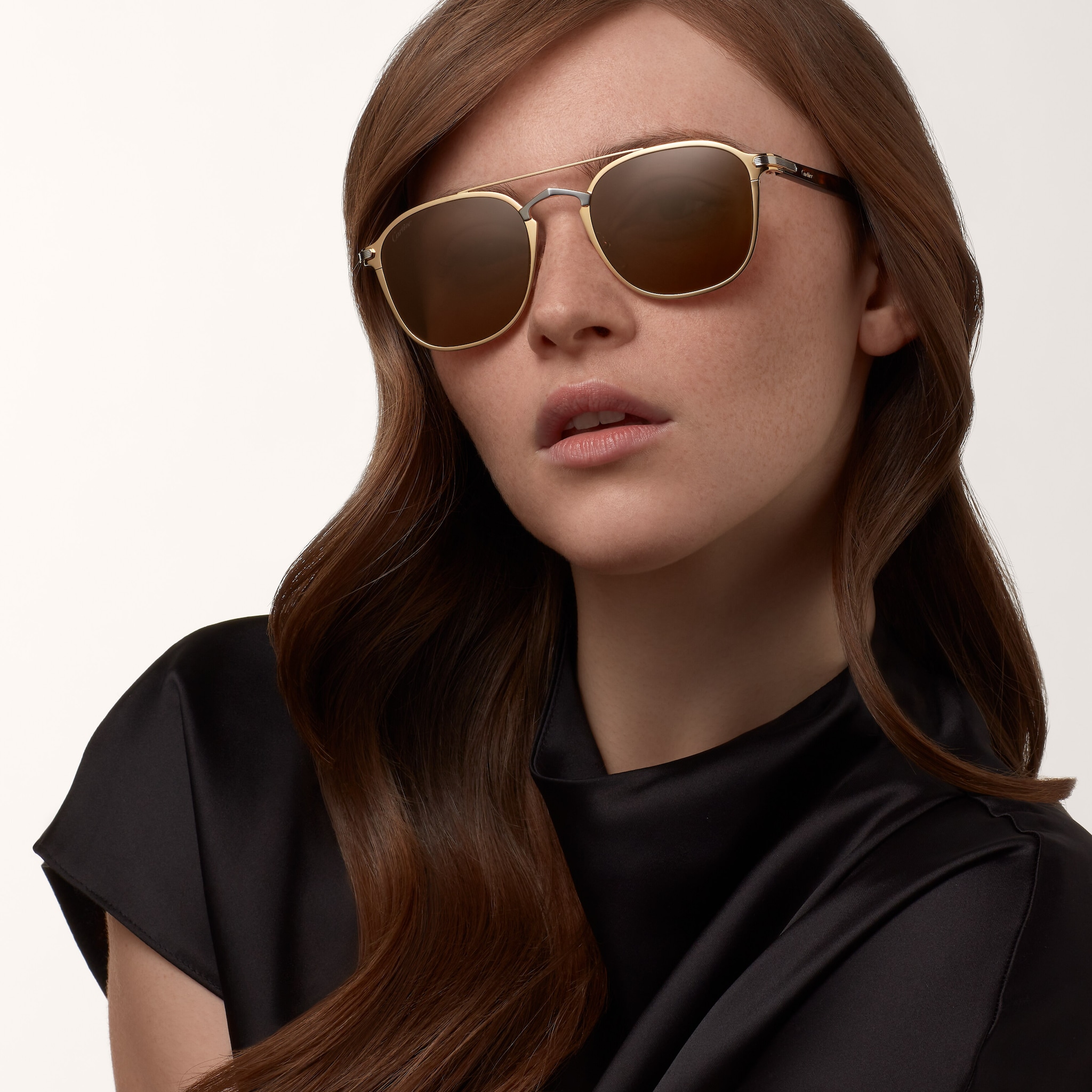 CRESW00294 - C de Cartier Sunglasses - Combined golden and black