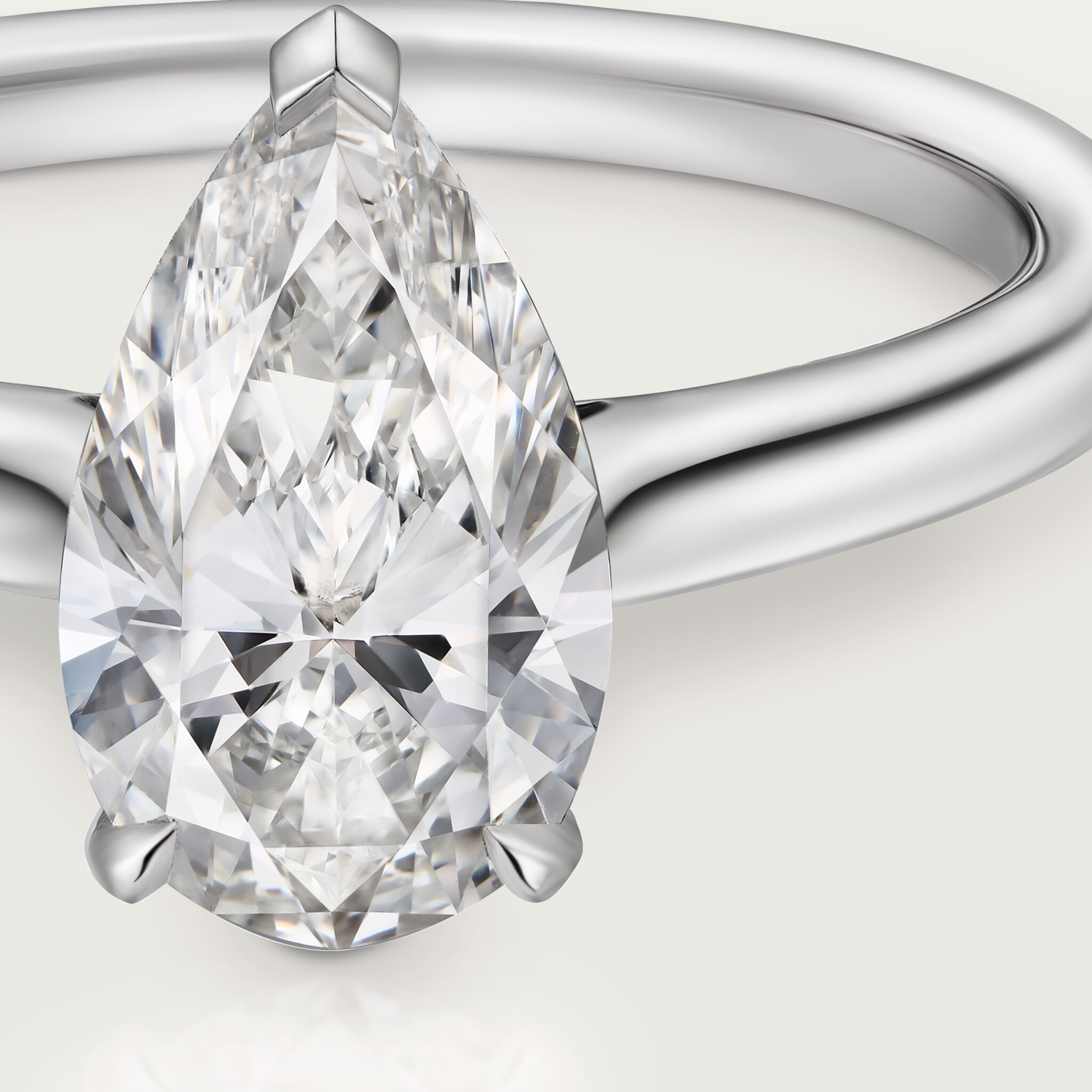 1895 solitaire, pear-shaped diamond, image 10