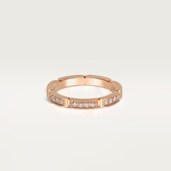 Maillon Panthère wedding band, half-paved Maillon Panthère wedding band, half-paved
