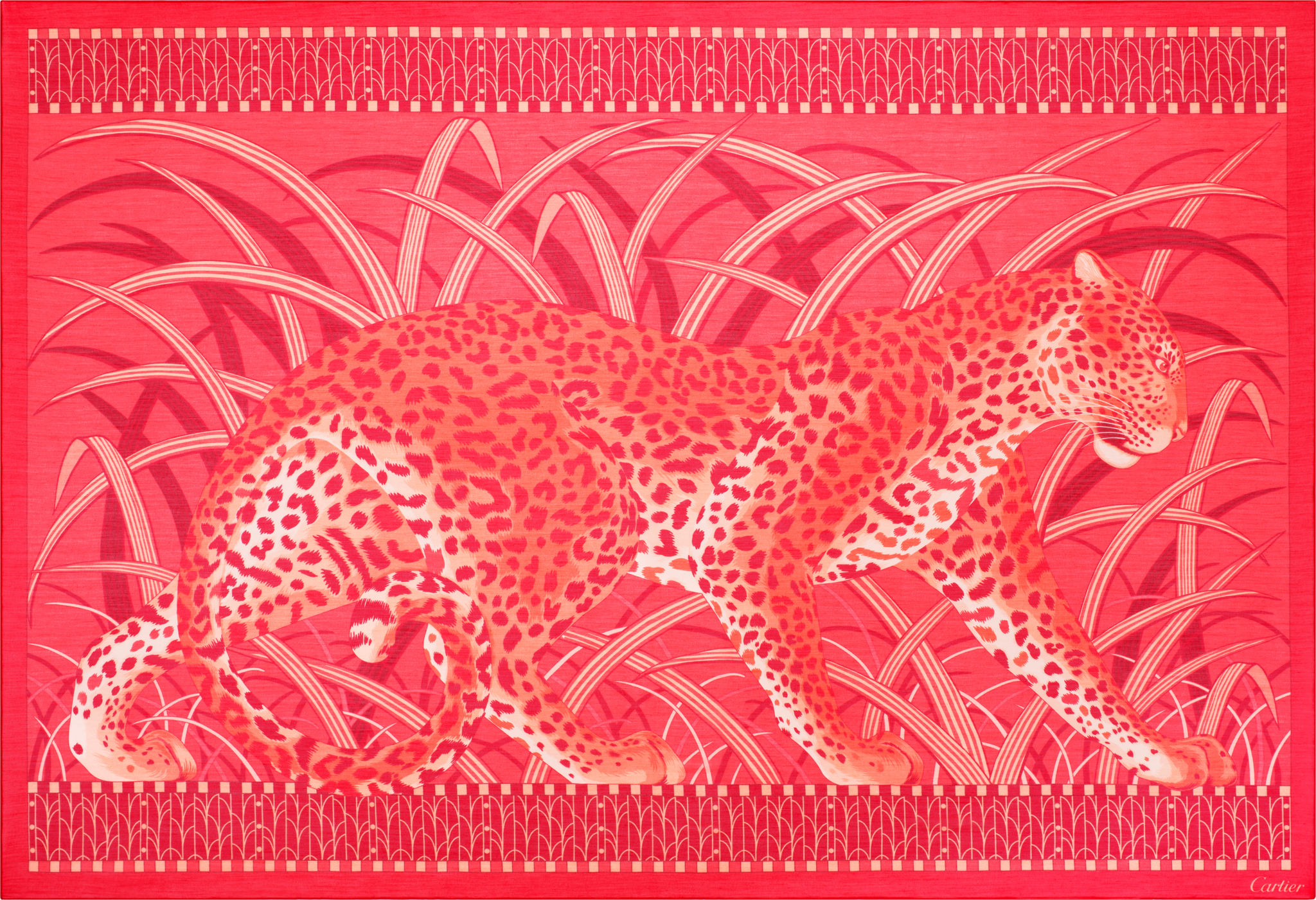 Panther in the Jungle rectangular scarf, image 1