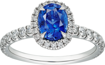 Cartier Destinée solitaire, oval-cut sapphire, paved  Cartier Destinée solitaire, oval-cut sapphire, paved