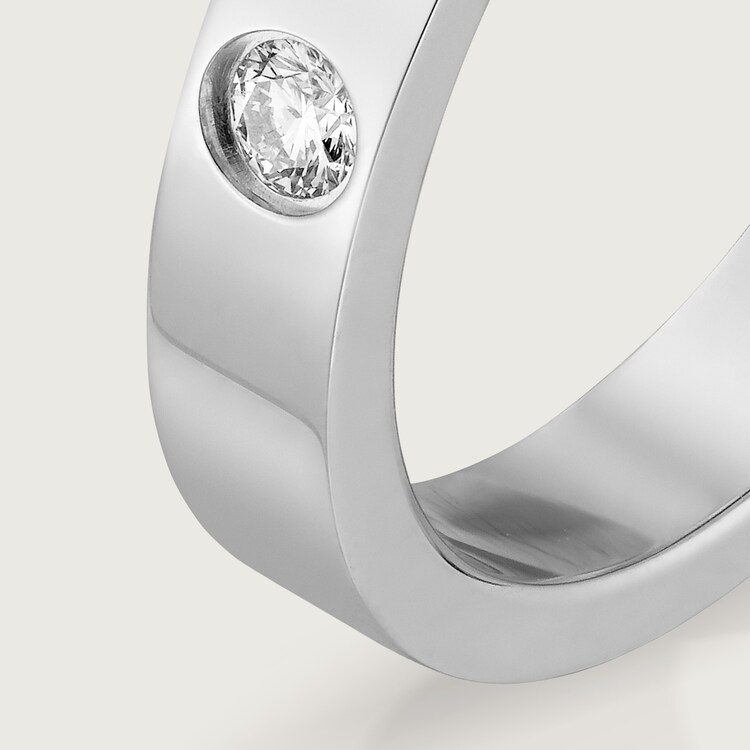 Cartier silver top wedding band