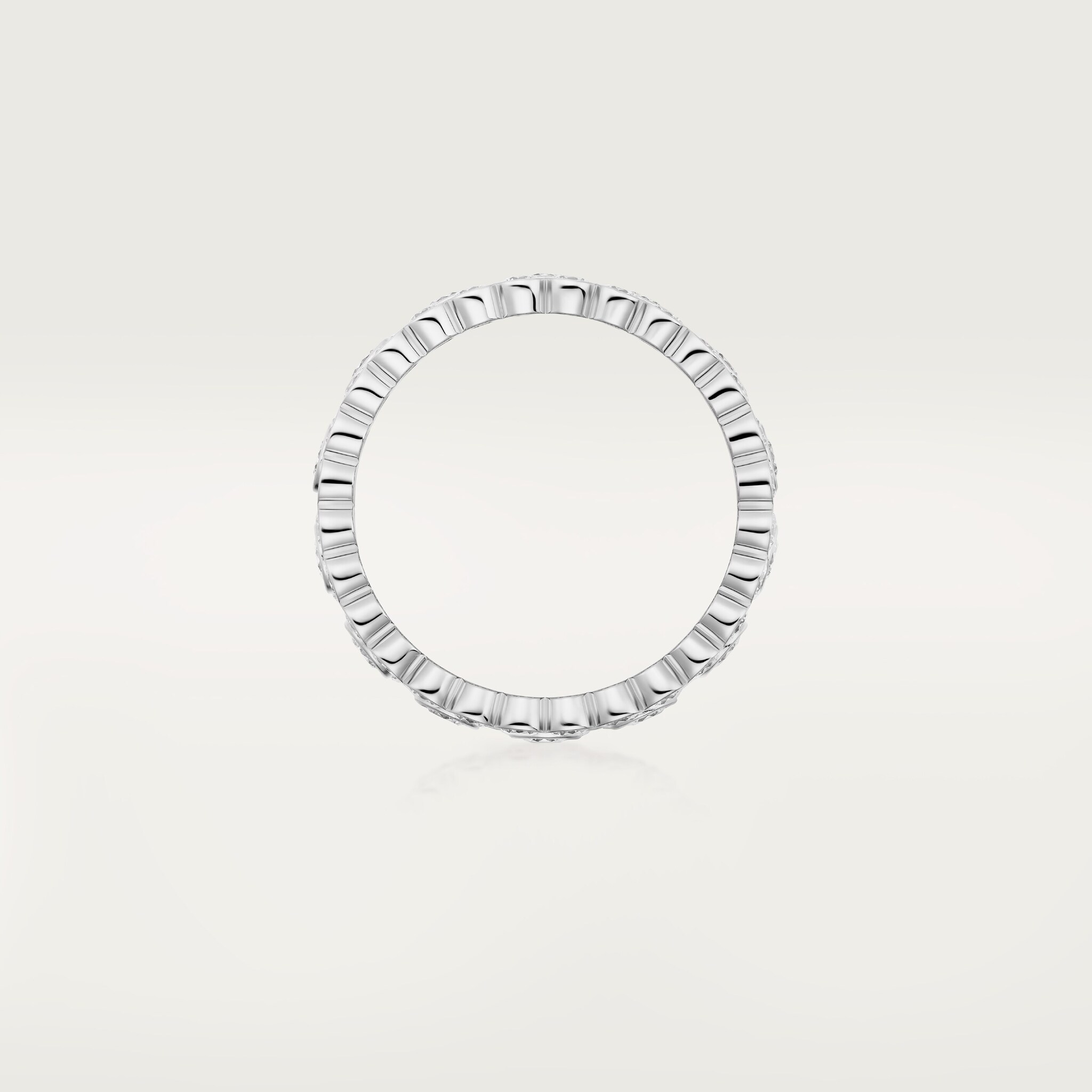 Broderie de Cartier ring, triple row, diamonds