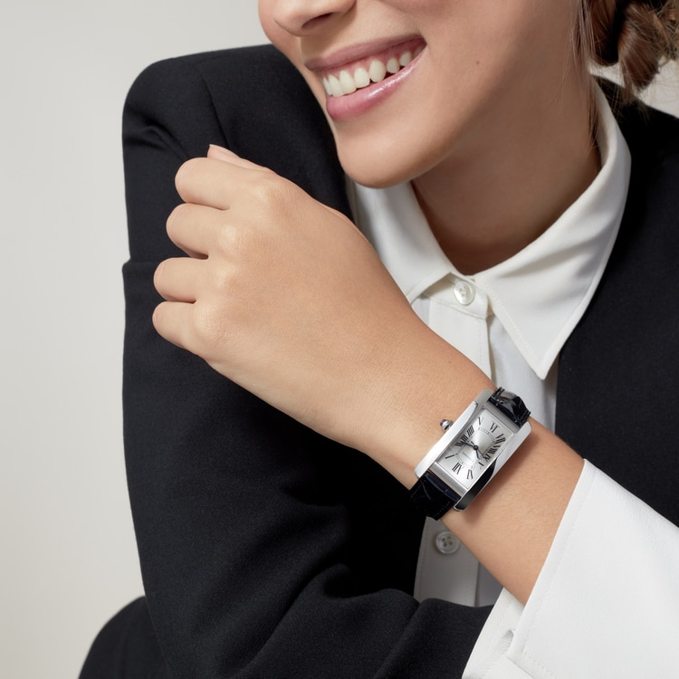 Cartier tank sales americaine on wrist