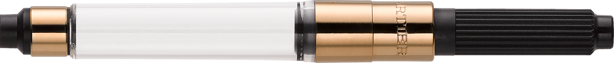 Piston fountain pen converter, yellow brass