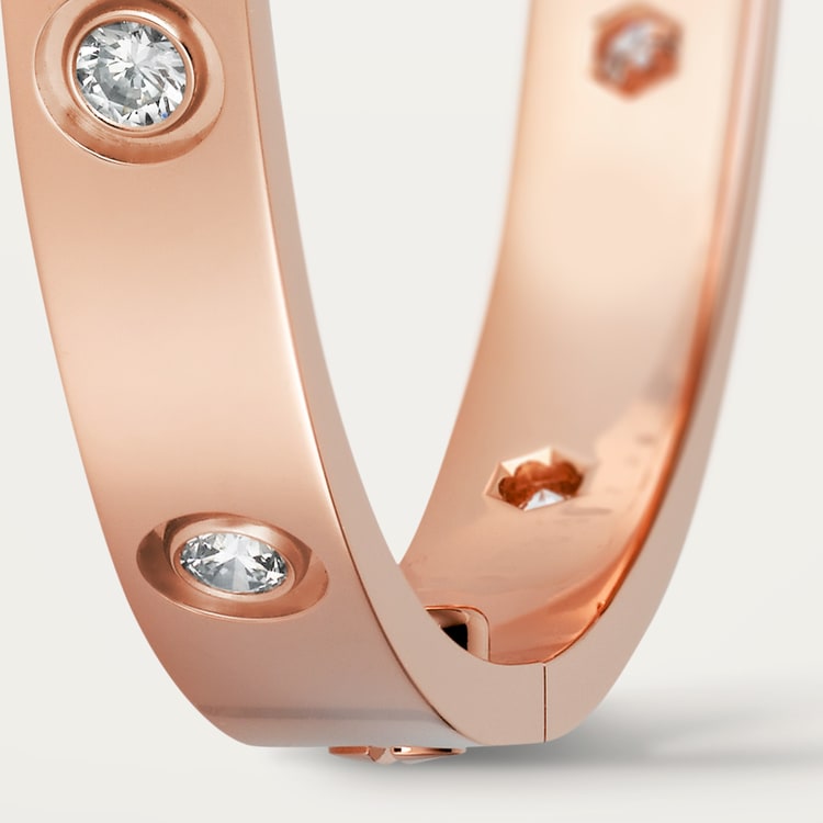 Diamond encrusted top cartier love bracelet
