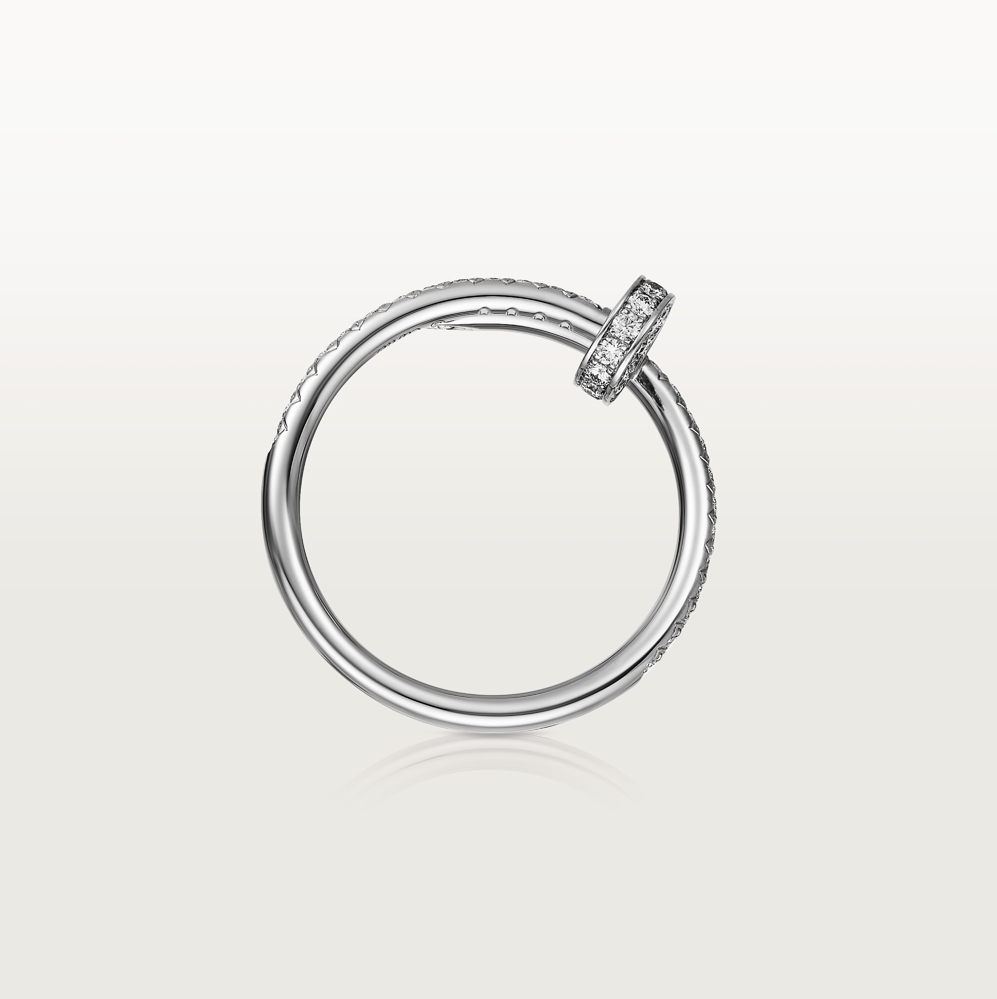 Juste un Clou ring, small model, half-paved, image 5