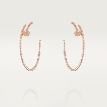 Juste un Clou hoop earrings, large model, paved Juste un Clou hoop earrings, large model, paved