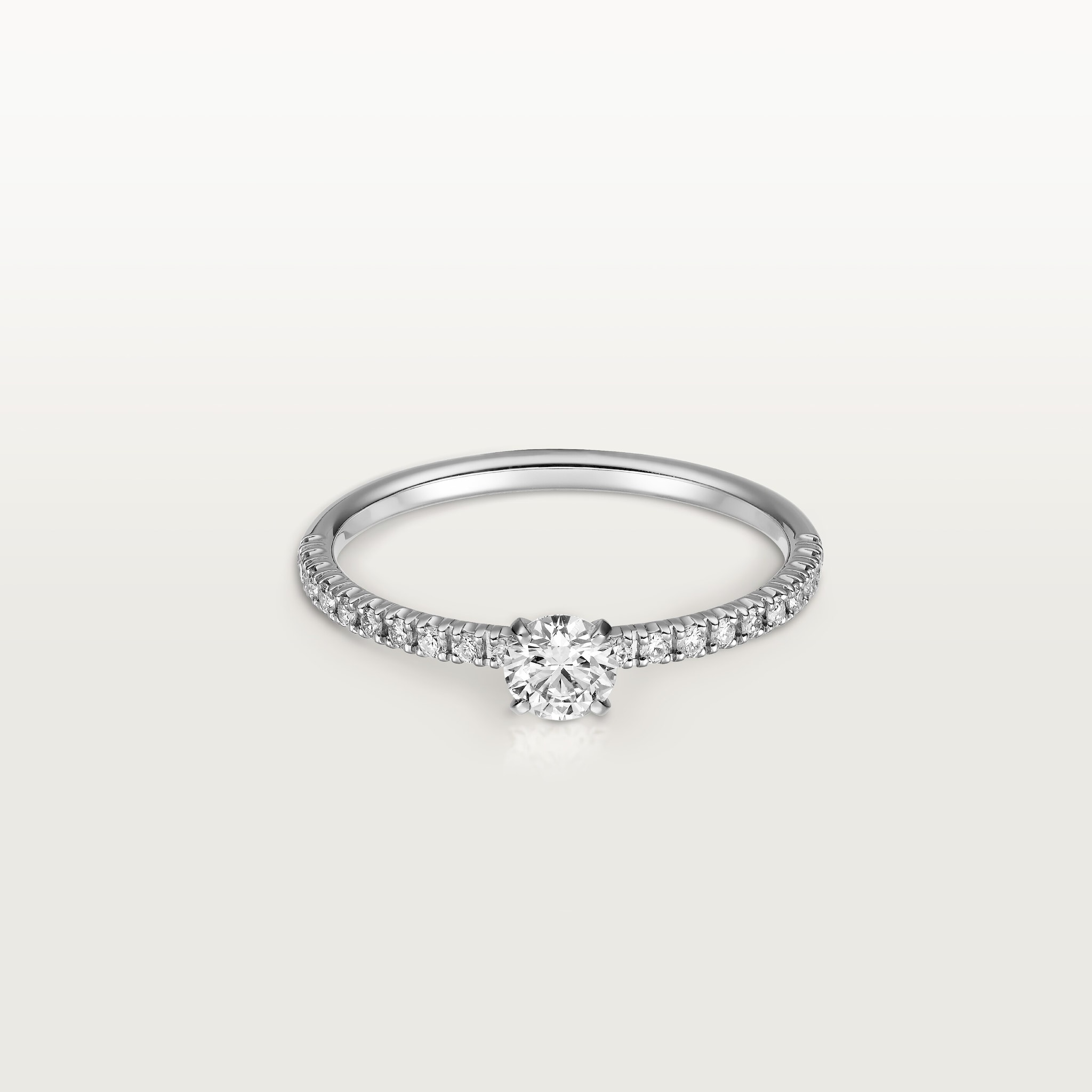 Etincelle de Cartier solitaire, brilliant-cut diamond, paved 