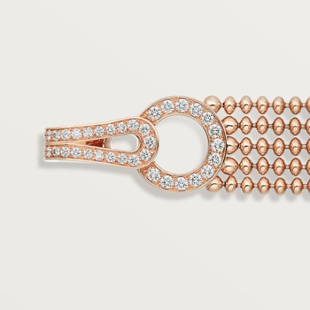Agrafe bracelet, small model, half-paved Agrafe bracelet, small model, half-paved