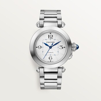 Cartier ladies watch sales with leather strap