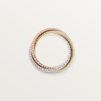 Trinity ring, classic model, paved Trinity ring, classic model, paved